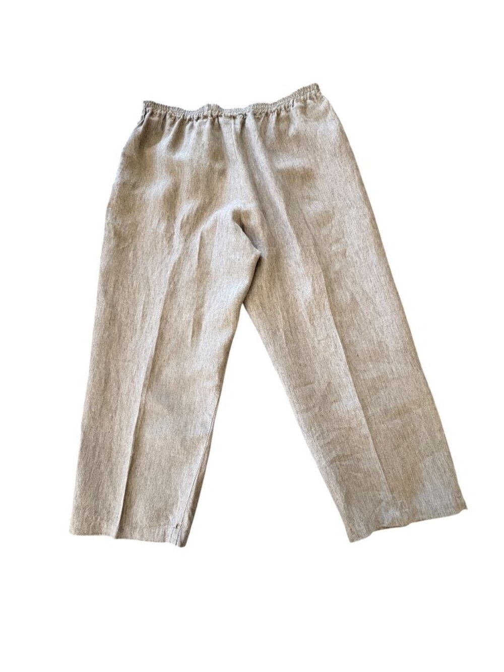 Eskandar Linen Pants Wide Leg Cropped Pull On Beachy Summer Casual Size Medium